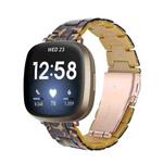 For Fitbit Versa 3 / Sense Universal Resin Watch Band(Leopard Print)