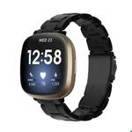 For Fitbit Versa 3 / Sense Universal Resin Watch Band(Black)