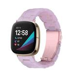 For Fitbit Versa 3 / Sense Universal Resin Watch Band(Light Purple)