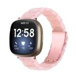 For Fitbit Versa 4 / Sense 2 Universal Resin Watch Band(Pink)