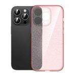 For iPhone 12 Pro Glitter Powder TPU Phone Case(Clear Pink)