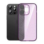 For iPhone 12 Pro Max Glitter Powder TPU Phone Case(Clear Purple)