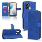 For Tecno Pop 6 Skin Feel Magnetic Flip Leather Phone Case(Blue)