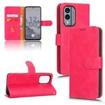 For Nokia X30 5G Skin Feel Magnetic Flip Leather Phone Case(Rose Red)