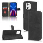 For UMIDIGI C1 Skin Feel Magnetic Flip Leather Phone Case(Black)