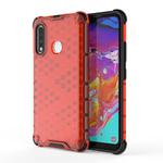 For Galaxy A70e Shockproof Honeycomb PC + TPU Protective Case(Red)