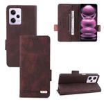 For Xiaomi Redmi Note 12 Pro 5G China Magnetic Clasp Flip Leather Phone Case(Brown)