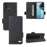 For Motorola Moto G72 4G Magnetic Clasp Flip Leather Phone Case(Black)