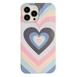 For iPhone 14 2 in 1 Detachable Love Pattern Phone Case(Blue Pink)