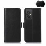 For Xiaomi Redmi 11 Prime 4G Magnetic Crazy Horse Texture Genuine Leather RFID Phone Case(Black)