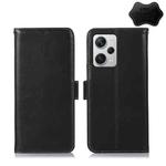 For Xiaomi Redmi Note 12 Pro+ China Magnetic Crazy Horse Texture Genuine Leather RFID Phone Case(Black)