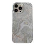 For iPhone 14 Pro 2 in 1 Detachable Marble Pattern Phone Case(Grey)