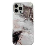 For iPhone 12 2 in 1 Detachable Marble Pattern Phone Case(Black White)