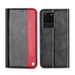 For Galaxy S20 Ultra Business Solid Color Stitching Horizontal Flip Leather Case with Holder & Card Slots(Red)