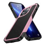 For iPhone 13 Pro Max PC + TPU Shockproof Protective Phone Case(Pink+Black)