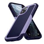 For iPhone 11 Pro PC + TPU Shockproof Protective Phone Case(Light Purple+Sapphire Blue)