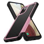 For Samsung Galaxy A12 PC + TPU Shockproof Protective Phone Case(Pink+Black)