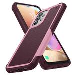 For Samsung Galaxy A32 4G PC + TPU Shockproof Protective Phone Case(Pink+Dark Red)
