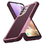 For Samsung Galaxy A32 5G PC + TPU Shockproof Protective Phone Case(Pink+Dark Red)