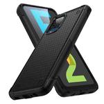 For Samsung Galaxy F12 PC + TPU Shockproof Protective Phone Case(Black+Black)
