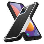 For Samsung Galaxy M12 PC + TPU Shockproof Protective Phone Case(White+Black)