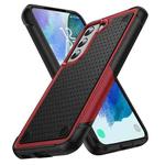 For Samsung Galaxy S21 FE 5G PC + TPU Shockproof Protective Phone Case(Red+Black)