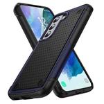 For Samsung Galaxy S21 FE 5G PC + TPU Shockproof Protective Phone Case(Blue+Black)