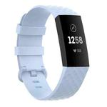 18mm Silver Color Buckle TPU Wrist Strap Watch Band for Fitbit Charge 4 / Charge 3 / Charge 3 SE, Size: S(Light Blue)