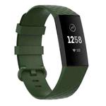18mm Silver Color Buckle TPU Wrist Strap Watch Band for Fitbit Charge 4 / Charge 3 / Charge 3 SE, Size: L(Olive Green)