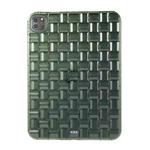 For iPad 9.7 2017 / 9.7 2018 Cube Shockproof Silicone Tablet Case(Dark Green)