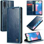 For Samsung Galaxy A30s／A50s／A50 CaseMe 003 Crazy Horse Texture Leather Phone Case(Blue)