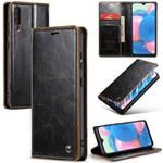 For Samsung Galaxy A30s／A50s／A50 CaseMe 003 Crazy Horse Texture Leather Phone Case(Coffee)
