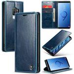 For Samsung Galaxy S9+ CaseMe 003 Crazy Horse Texture Leather Phone Case(Blue)