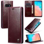For Samsung Galaxy S10e CaseMe 003 Crazy Horse Texture Leather Phone Case(Wine Red)