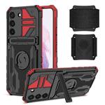 For Samsung Galaxy S23+ 5G Armor Wristband Phone Case(Red)