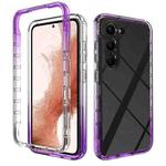 For Samsung Galaxy S23 5G Transparent Gradient Color TPU + PC Protective Phone Case(Purple)