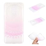 For Xiaomi Redmi Note 9 Pro Coloured Drawing Pattern Transparent TPU Case(Pink Flower)