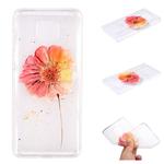 For Xiaomi Redmi Note 9 Pro Coloured Drawing Pattern Transparent TPU Case(Orange Flower)