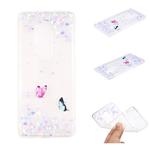 For OnePlus 8 Pro Coloured Drawing Pattern Transparent TPU Case(Variegated Butterflies)