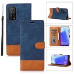 For Xiaomi Mi 10T 5G / 10T Pro 5G Splicing Leather Phone Case(Dark Blue)