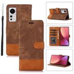 For Xiaomi 12 Splicing Leather Phone Case(Brown)