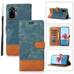 For Xiaomi Redmi 10 Splicing Leather Phone Case(Green)