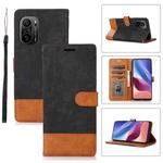 For Xiaomi Redmi K40 / K40 Pro Splicing Leather Phone Case(Black)