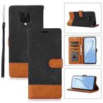 For Xiaomi Redmi Note 9 Pro / Note 9s Splicing Leather Phone Case(Black)