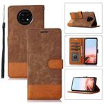 For Xiaomi Redmi Note 9T / Note 9 5G Splicing Leather Phone Case(Brown)