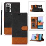 For Xiaomi Redmi Note 10 Pro Splicing Leather Phone Case(Black)