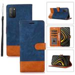 For Xiaomi Poco M3 Splicing Leather Phone Case(Dark Blue)