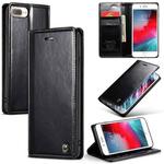 For iPhone 6 Plus/7 Plus/8 Plus CaseMe 003 Crazy Horse Texture Leather Phone Case(Black)