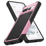 For Google Pixel 7 Pro 5G PC + TPU Shockproof Protective Phone Case(Pink+Black)