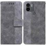 For Xiaomi Redmi A1+ Geometric Embossed Flip Leather Phone Case(Grey)